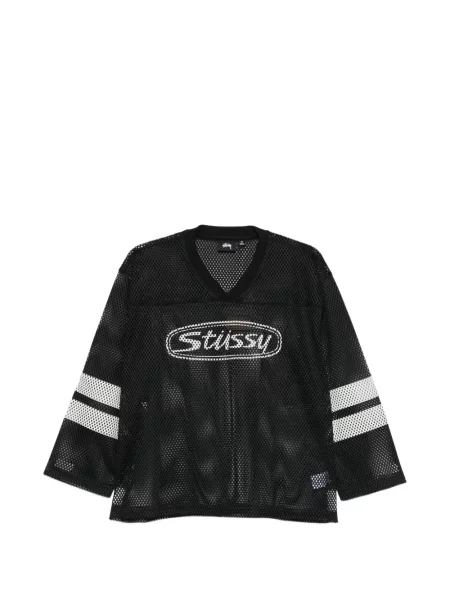 Pruhovaná košile Stussy jersey černá