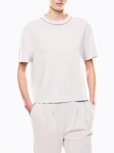 Футболка світло-сірий віскоза/поліестер сіра