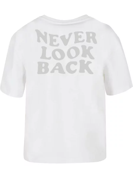 Miss Tee Póló Never Look Back szürke fehér