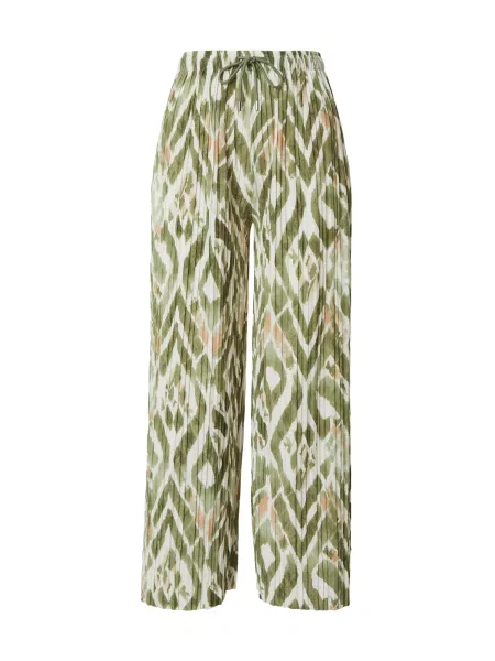 Hailys Pantaloni oliv / portocaliu pastel / murdar alb