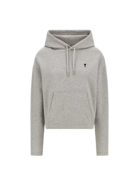 Bluza z kapturem Ami Paris szara