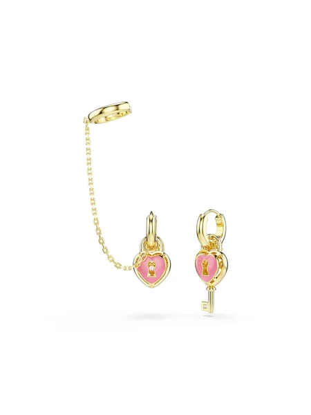 Swarovski Cercei auriu roz