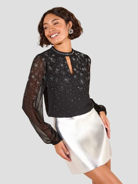 Friends Like These Bluză / transparent negru