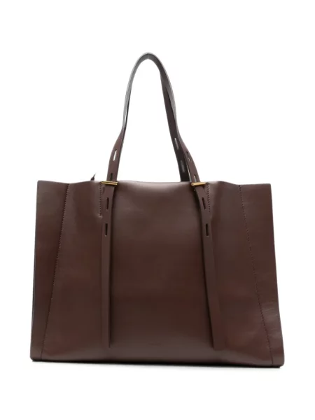 Geantă shopper Minobossi din piele maro