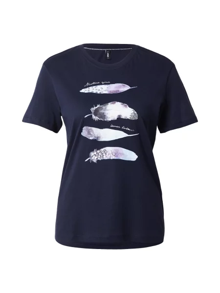 ONLY Tricou ONLKITA bleumarin / gri alb