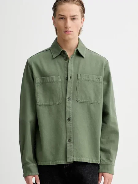 Риза A.P.C. Surchemise Leon зелено