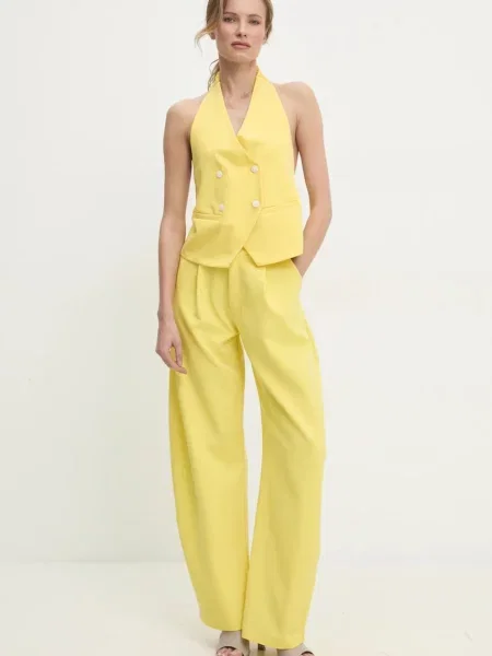 Двубортный жилет Answear Lab желтый