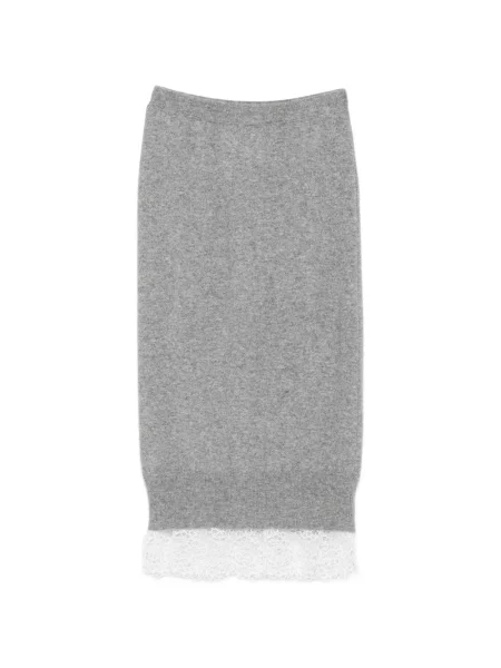 Fustă midi Ermanno Scervino tricotate gri