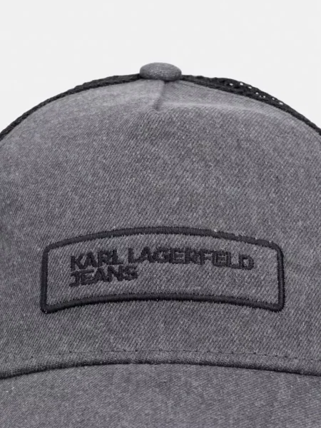 Karl Lagerfeld Jeans kapa s šiltom siva