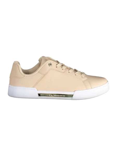 Sneakersy Tommy Hilfiger sznurowane skórzane do tenisa białe