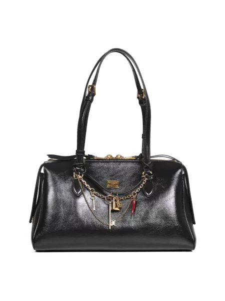 Torebka skórzana Dolce And Gabbana czarna