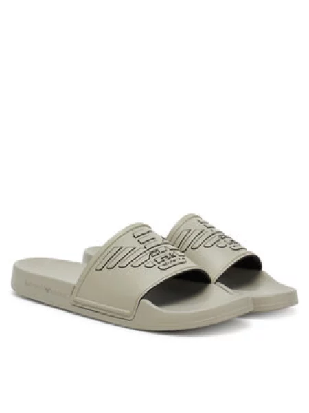 Pantofle Emporio Armani béžové