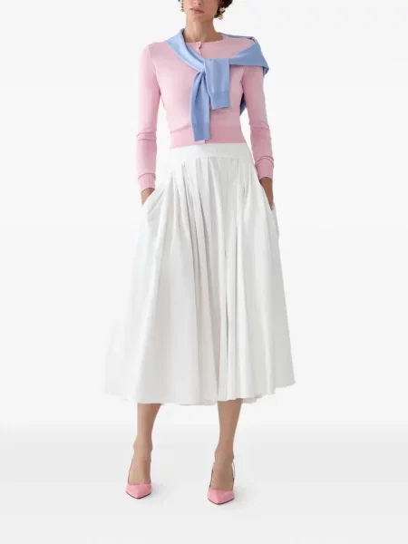 Fustă midi Carolina Herrera alb