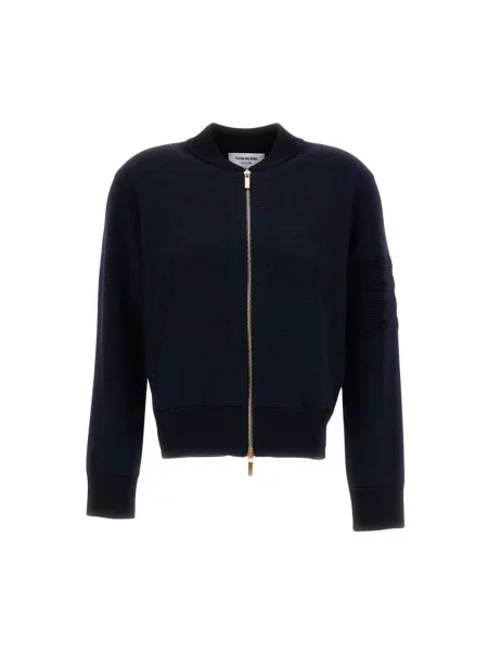 Kurtka bomber Thom Browne wełniany niebieski