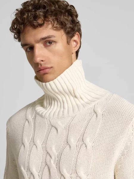 Sweter z dzianiny z mieszanki bawełny i kaszmiru Ftc Cashmere biały