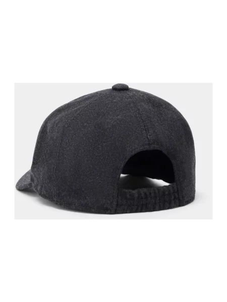 Czapka z daszkiem Brooks Brothers z kaszmiru z logo szara
