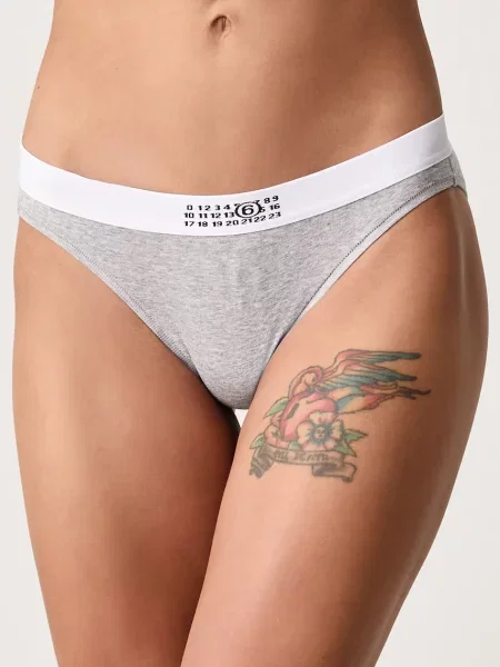 Maison Margiela nohavičky dámske s bavlnou sivá