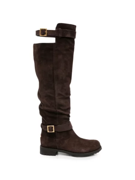 Botine Jimmy Choo cu cataramă cu bretele maro