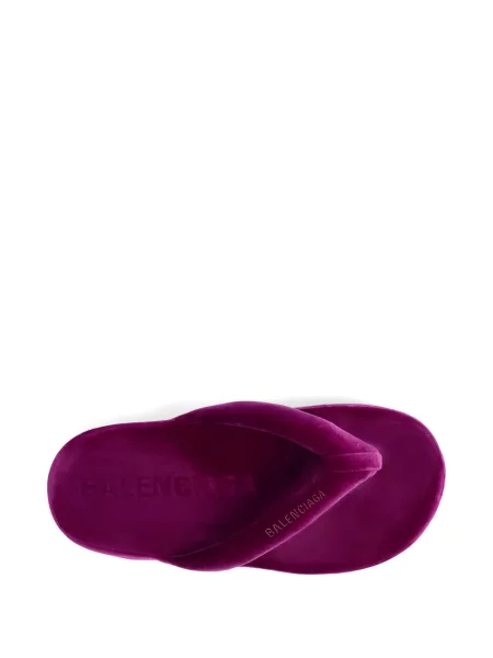 Stringai Balenciaga velvetinės su platforma violetinė