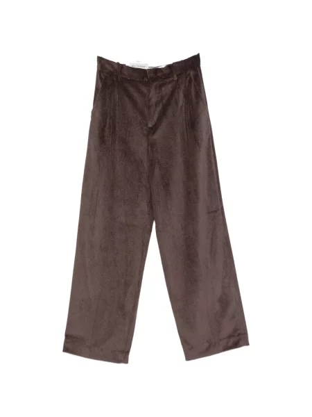 Pantaloni White Sand de catifea cord alb