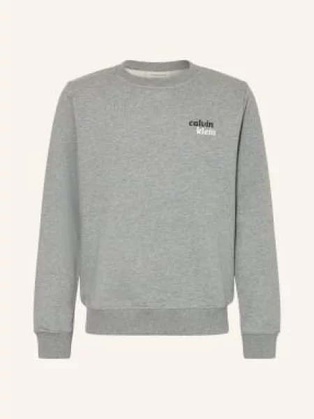 Calvin Klein Mikina šedá bílá