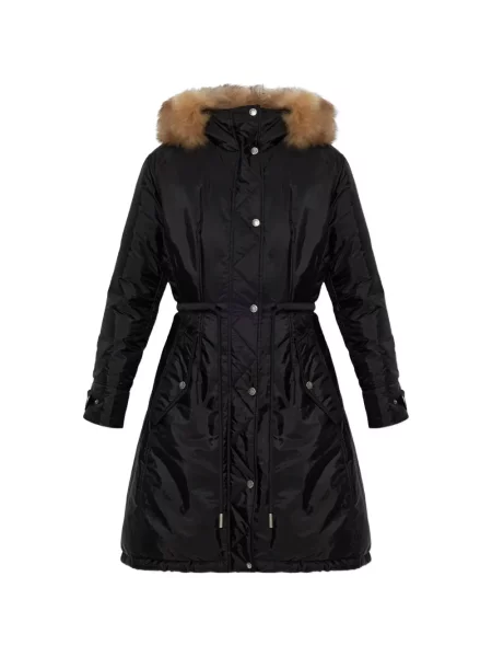 Geacă parka Moncler cu glugă negru