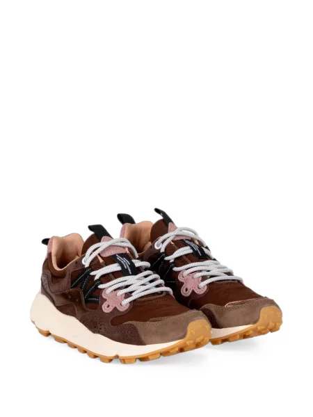 Sneakerși Flower Mountain cu model floral maro