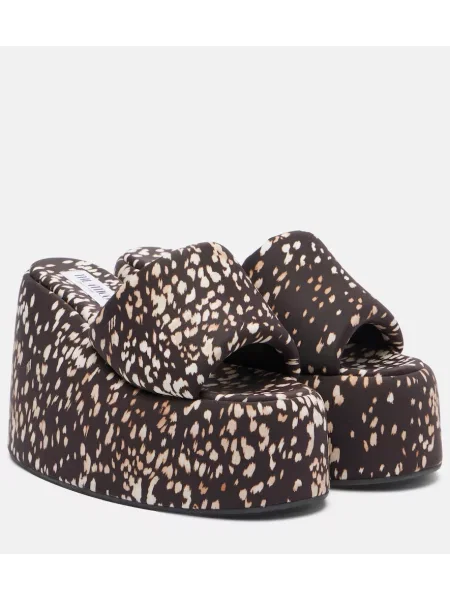 Sandale The Attico cu platformă cu imagine cu model leopard maro