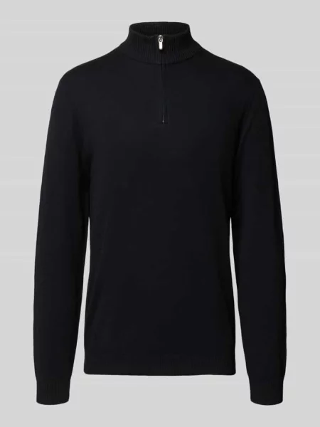 Bluza z kołnierzem o kroju regular fit z mieszanki bawełny i model ‘LOUI’ Only & Sons czarna