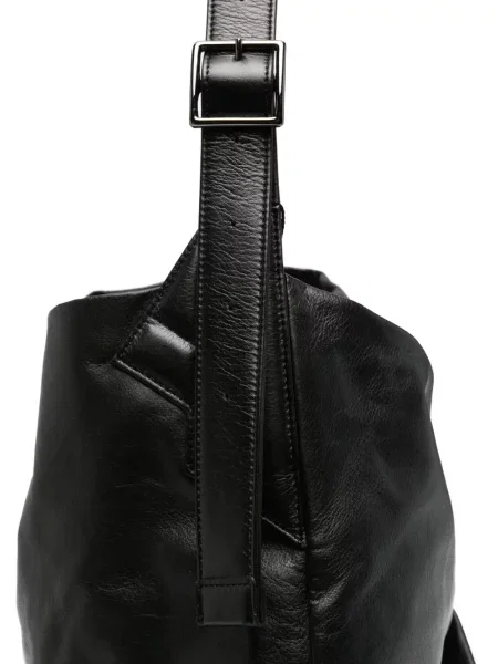 Кожена шопинг чанта Discord Yohji Yamamoto черно