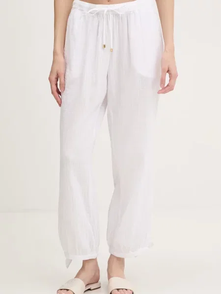 Lauren Ralph Lauren pantaloni drepți de femei din alb