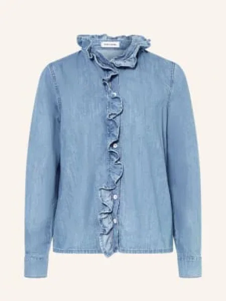 More & More Džínová Košile S Volánky modrá