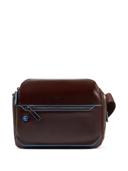 Geanta crossbody Piquadro din piele maro