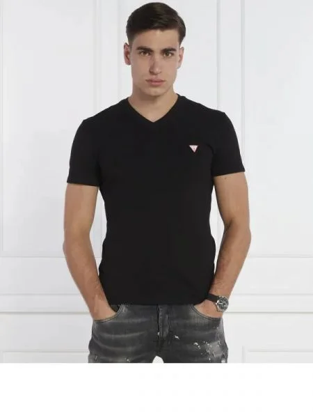 GUESS Tricou | Extra slim fit negru