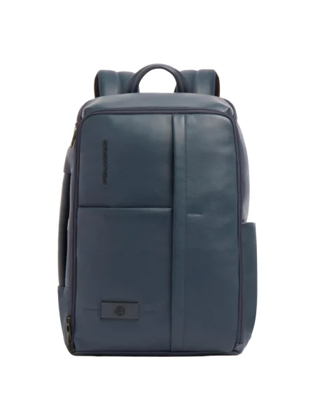 Torba na laptopa Piquadro skórzana niebieska