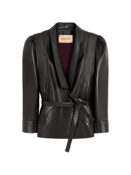 Geanta de piele Valentino Garavani negru