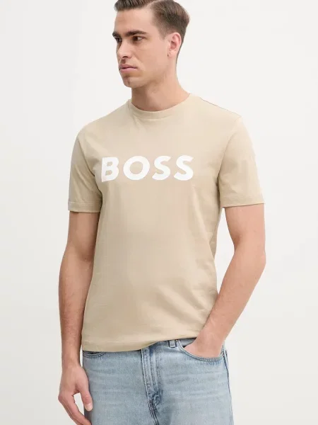 BOSS tričko béžové