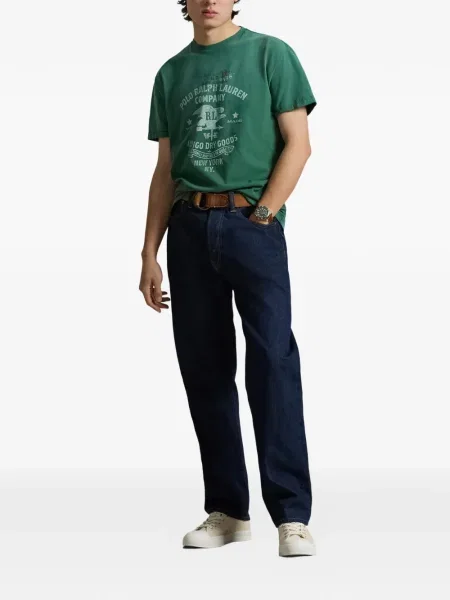 Ριγέ δερμάτινος κάλτσες Polo Ralph Lauren με κορδόνι μαύρο