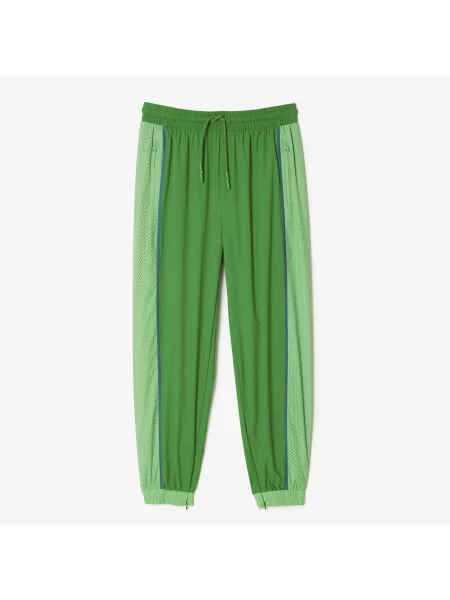 Lacoste Spodnie Dresowe Z Efektem Perforacji zielone