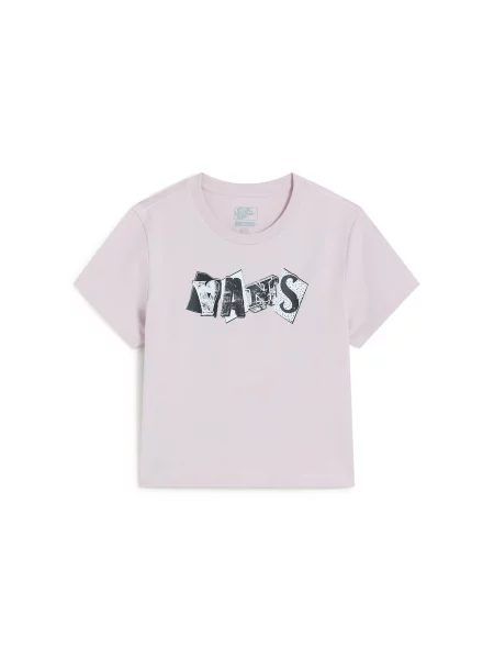 VANS Tričko světle růžová / černá bílá