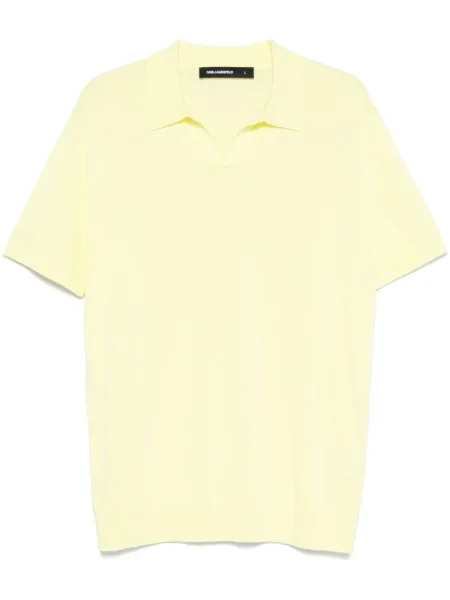 Polo Karl Lagerfeld cu broderie galben