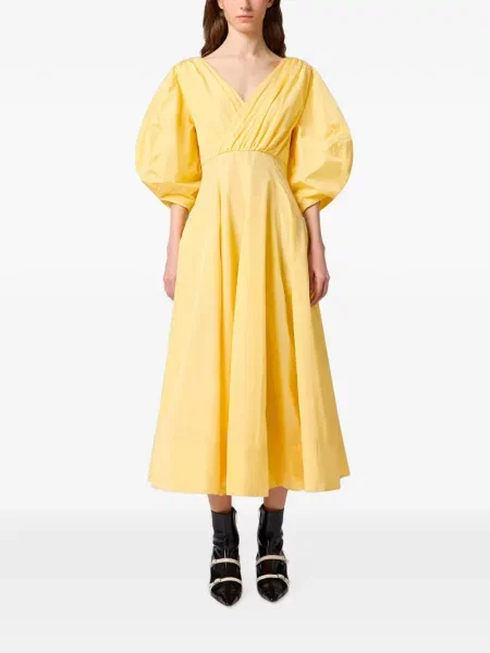 Rochie midi Msgm plic galben