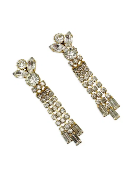 Σκουλαρίκια Jennifer Gibson Jewellery με πετραδάκια χρυσό