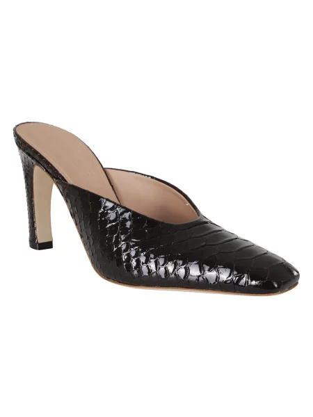 Klapki mules Malone Souliers skórzane brązowe