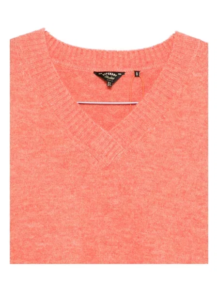Megztinis Superdry v formos iškirpte rožinė
