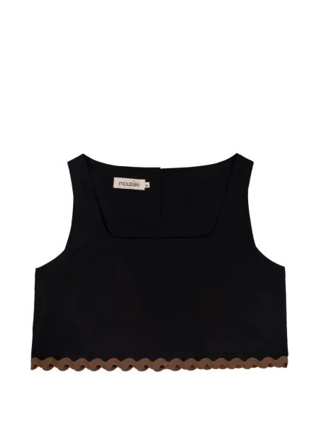 Decupat top Moutaki negru