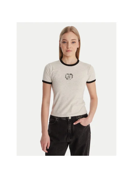 Guess Jeans Póló Classic Fit szürke