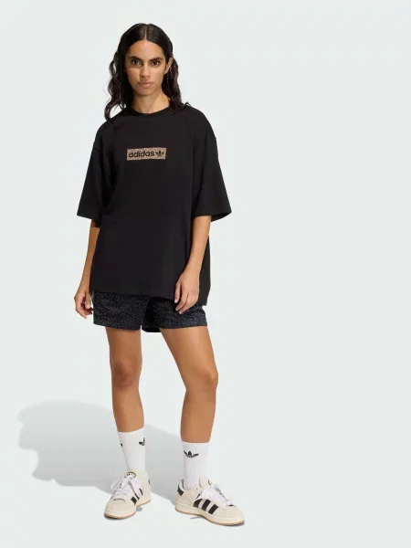 Повседневные переработанный шорты Adidas черные