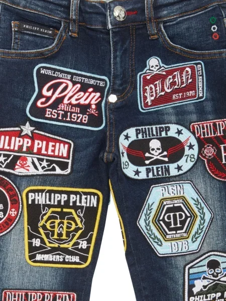 Jeansy dziecięce Philipp Plein niebieskie