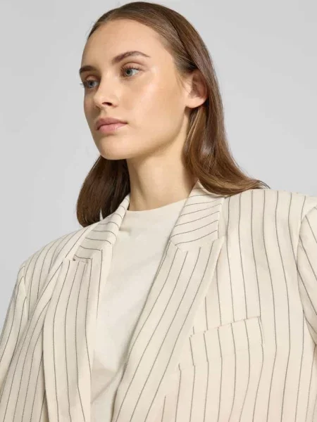 Żakiet z brustaszą model ‘Elaine’ Leger beżowa